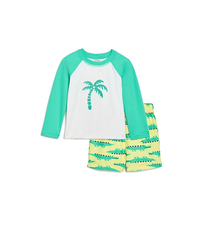 Hanna Andersson Long Sleeve Rashguard & Trunks Set (Infant/Toddler)