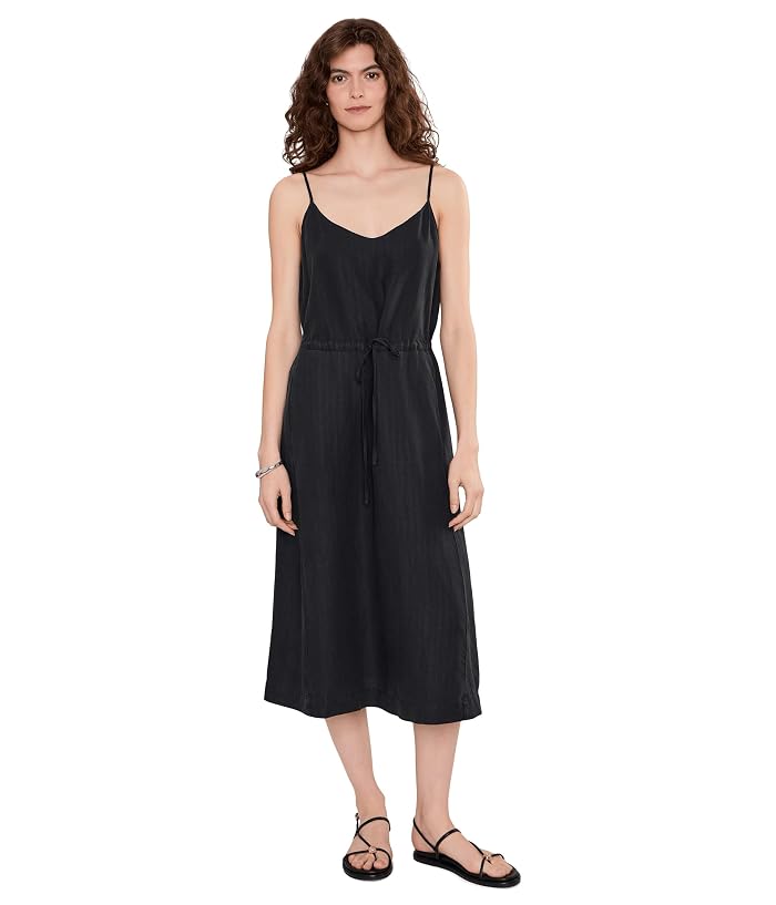 Michael Stars Sabine V-Neck Tie Front Midi Dress