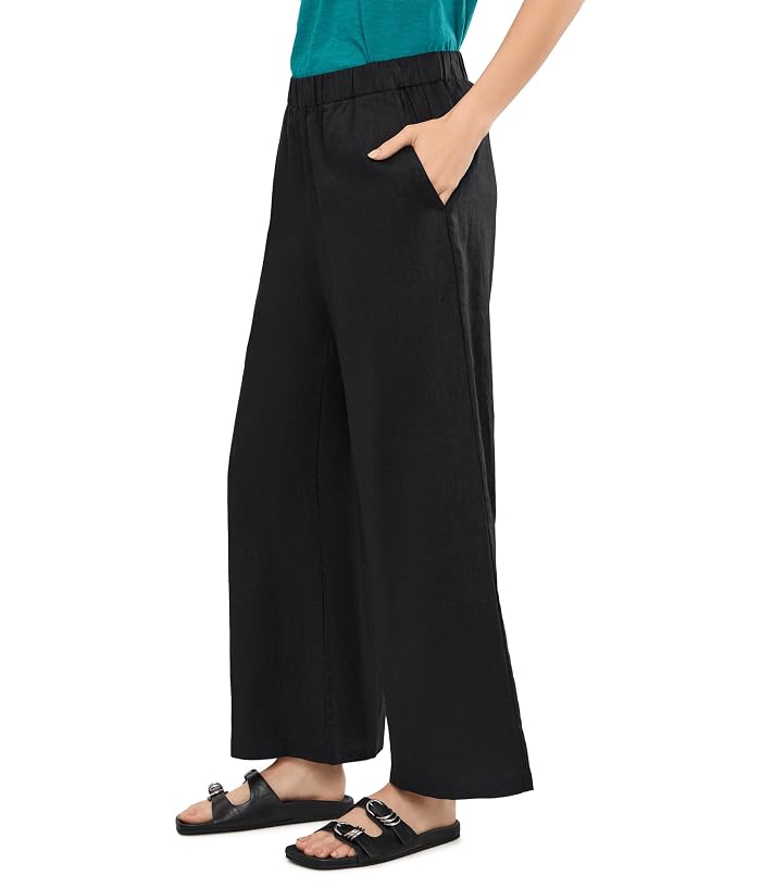 Eileen Fisher Organic Linen Ankle Wide Pants - Image 3