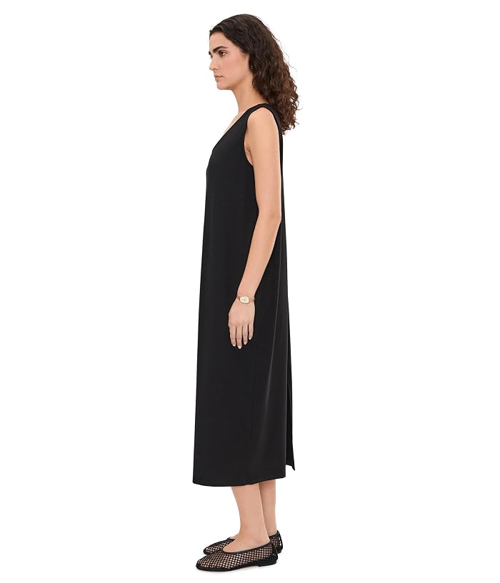 Eileen Fisher V-Neck Full Length Oval Dress - Image 3