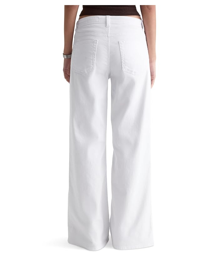 AG Jeans Saige Wide Leg Jeans in White - Image 4
