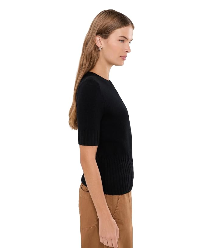 Vince High Rib Cash Blend Tee - Image 3