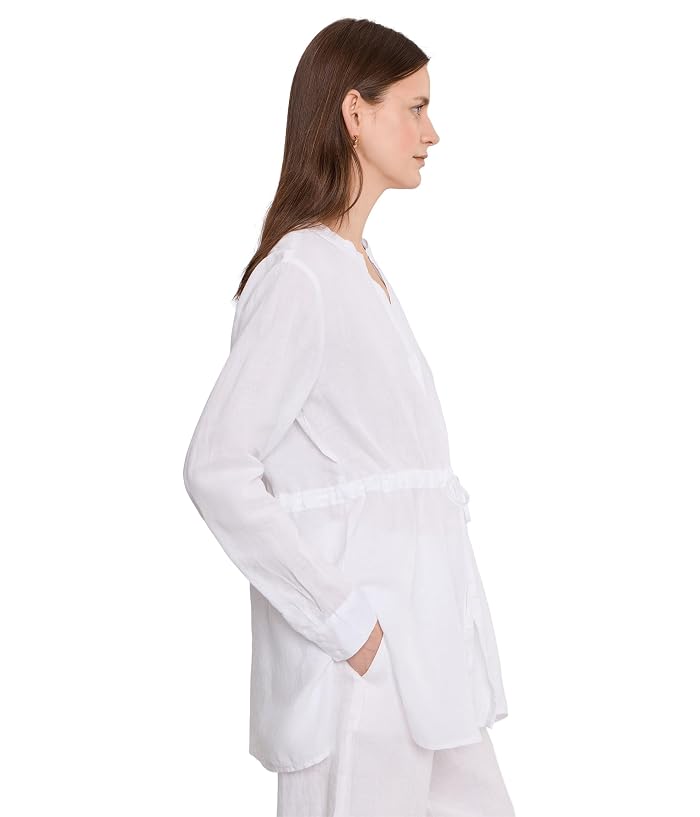 Eileen Fisher Organic Handkerchief Linen Long Shirt With Drawstrng - Image 3