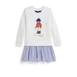 Polo Ralph Lauren Kids Polo Bear Striped-skirt Fleece Dress (toddler/Little Kid)