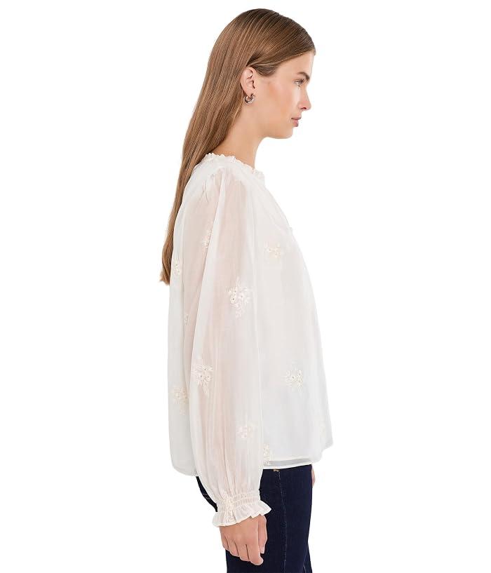 CeCe Long Sleeve Ruffle Neck Top - Image 3