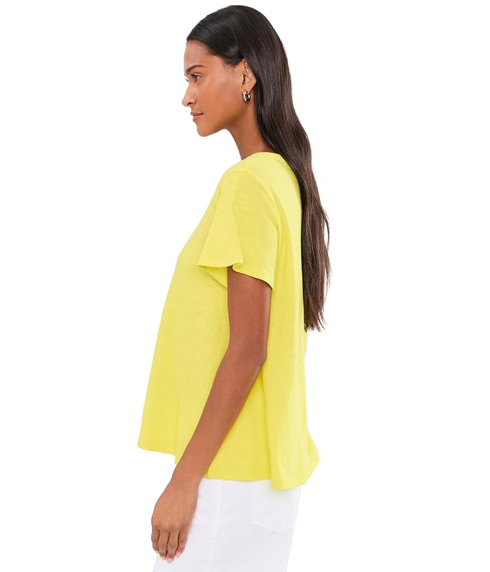 Eileen Fisher Organic Cotton Slubby Jersey Crew Neck Top - Image 3