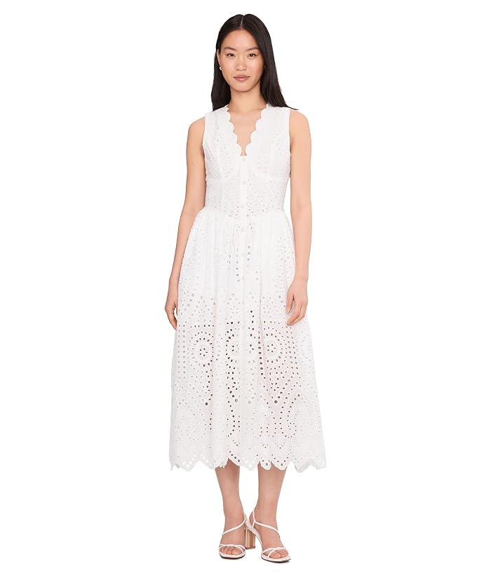 Avec Les Filles Scallop Neck Edge Button-Up Midi Dress - Image 2