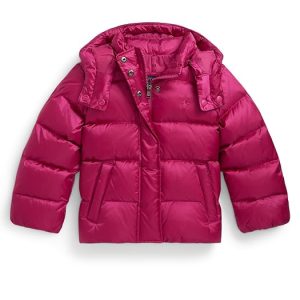 Polo Ralph Lauren Kids Metallic Down Hooded Jacket (Toddler/Little Kid)