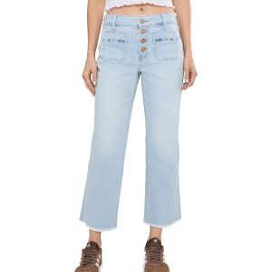 NYDJ Marilyn Straight Ankle Embroidered Jeans