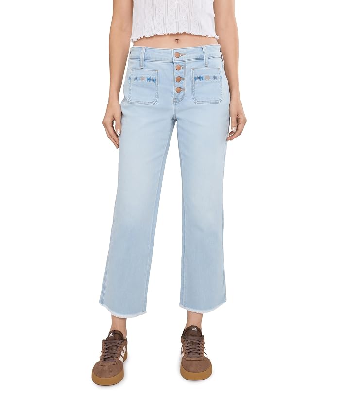NYDJ Marilyn Straight Ankle Embroidered Jeans