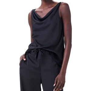 NIC+ZOE Petite Crepe Drape Tank