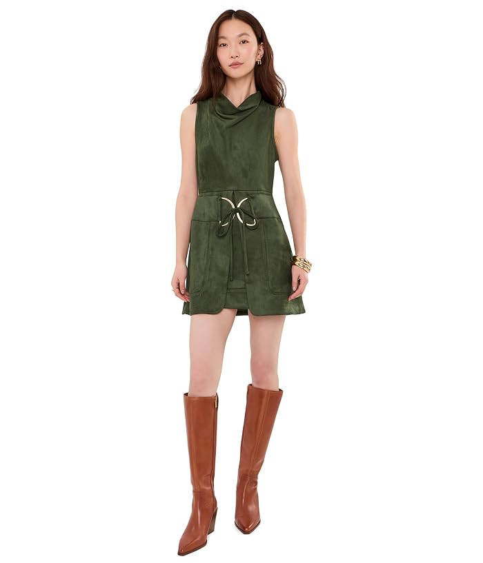 Adrianna Papell Belted Suede Mini Dress - Image 2