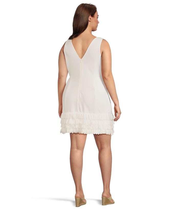 Adrianna Papell 3d Petal Crepe Short Dress - Image 3