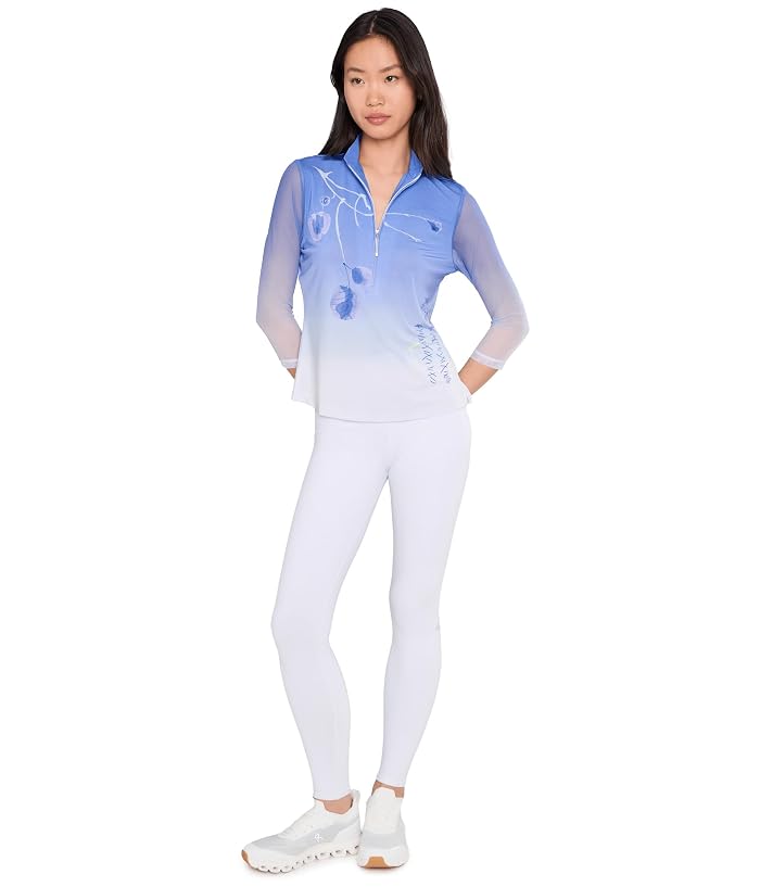 Jamie Sadock Long Sleeve Short Stand Collar Quarter Zip Front - Image 2