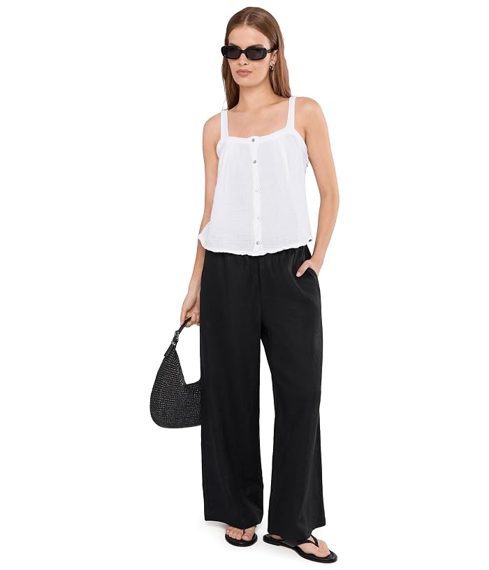 Michael Stars Mavi Button-Front Shirred Cami - Image 2