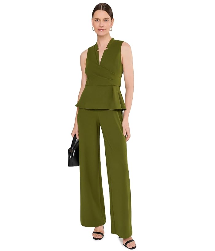 Adrianna Papell Crepe Peplum Jumpsuit - Image 2