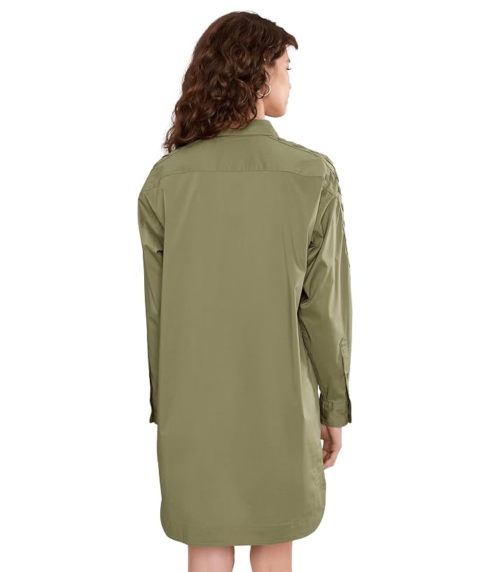 Lauren Ralph Lauren Lace-Up-Trim Cotton-Blend Shirtdress - Image 4