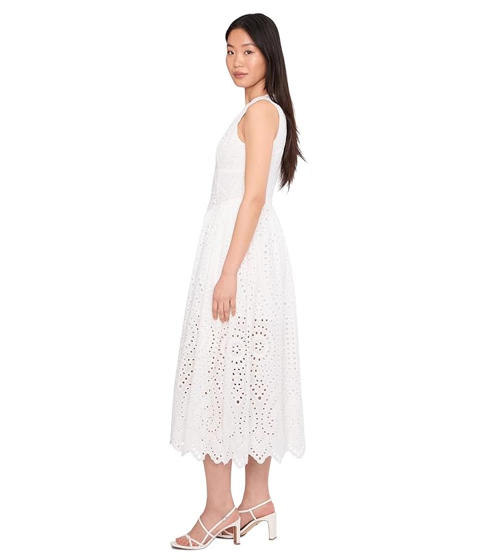 Avec Les Filles Scallop Neck Edge Button-Up Midi Dress - Image 3
