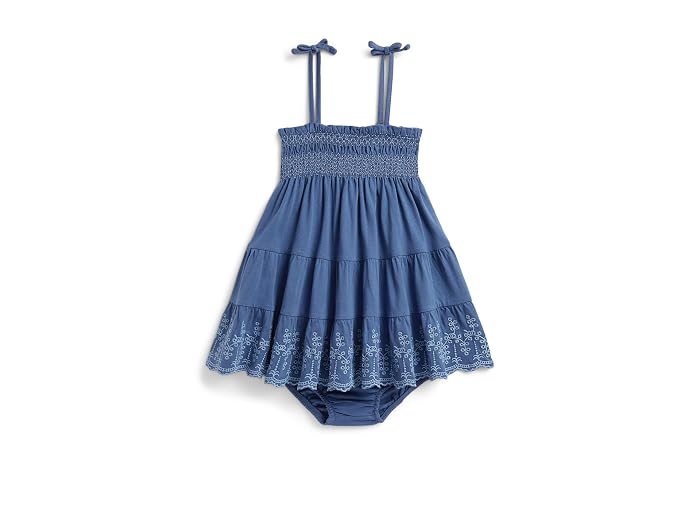 Polo Ralph Lauren Kids Eyelet Cotton Jersey Dress & Bloomer (Infant) - Image 2