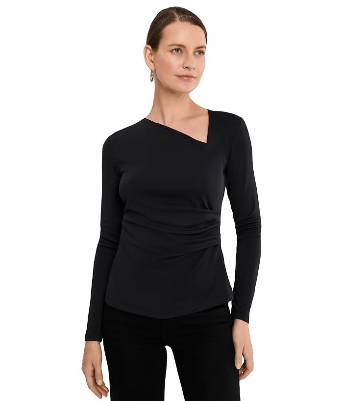 Lauren Ralph Lauren Jersey Asymmetrical Long Sleeve Top