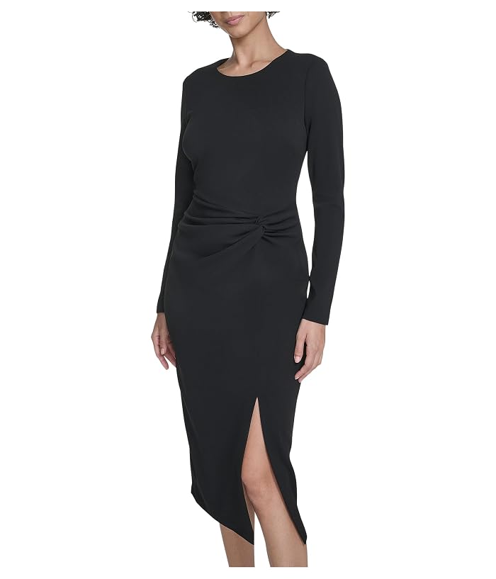 Calvin Klein Long Sleeve Solid Rouched Midi - Image 3