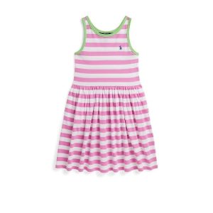 Polo Ralph Lauren Kids Striped Cotton Jersey Dress (Big Kid)