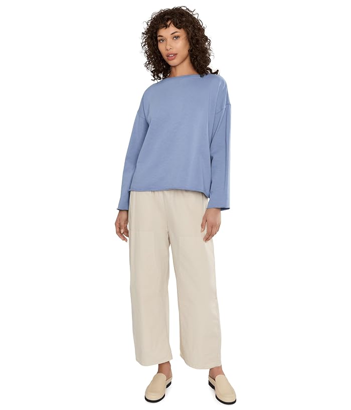 Eileen Fisher Garment Dyed Terry Bateau Neck Boxy Top - Image 2