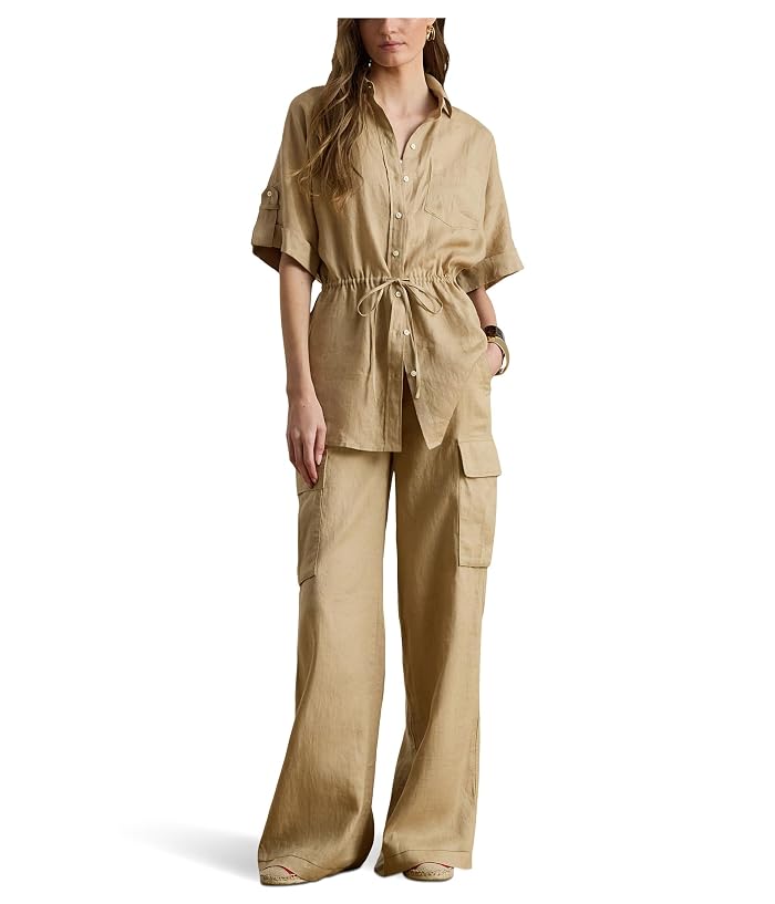 Lauren Ralph Lauren Linen Wide-Leg Cargo Pants - Image 2