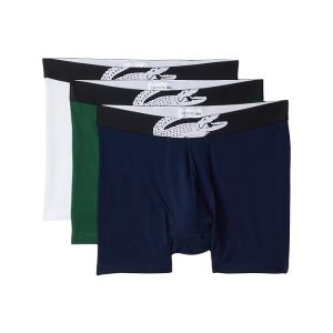 Lacoste 3-Pack Crocodile Logo Boxer Briefs