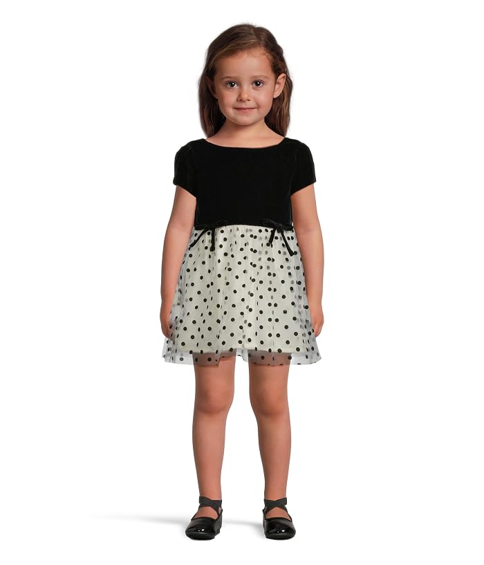 Janie and Jack Velvet Dot Dress (Infant)