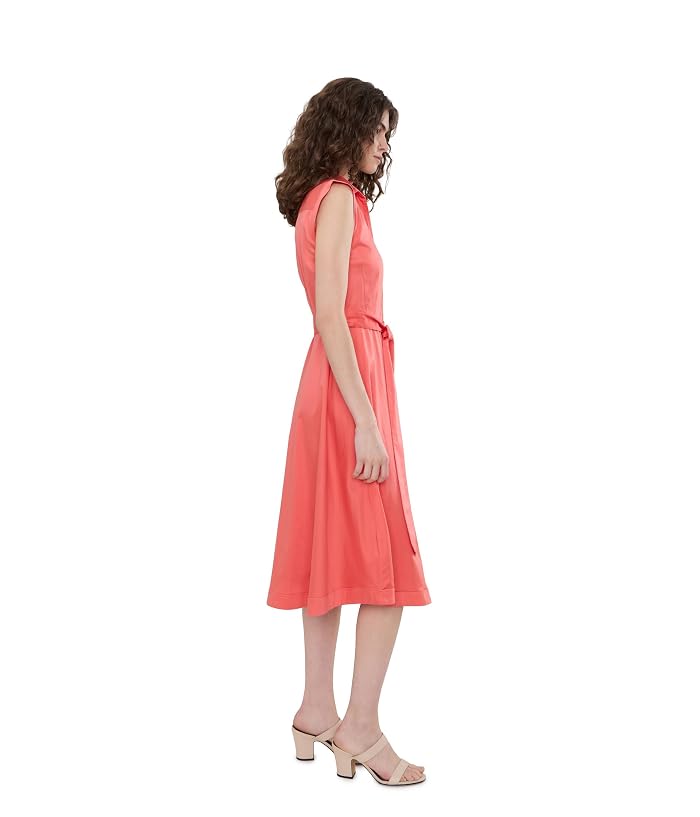 Calvin Klein Short Sleeve Self Tie Cotton Midi A-Line - Image 3