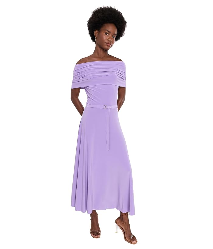 Norma Kamali Sleeveless Cowl Neck Hooded Flared Dress to Midcal