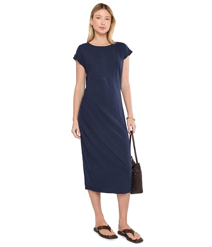 Mod-o-doc Short Dolman Sleeve Column Midi Dress with Side Ruching - Image 2