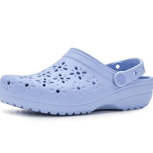 Crocs Classic Clogs with Floral Cut Out Design