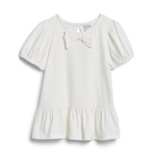 Janie and Jack White Bow Peplum Top (Toddler/Little Kid/Big Kid)