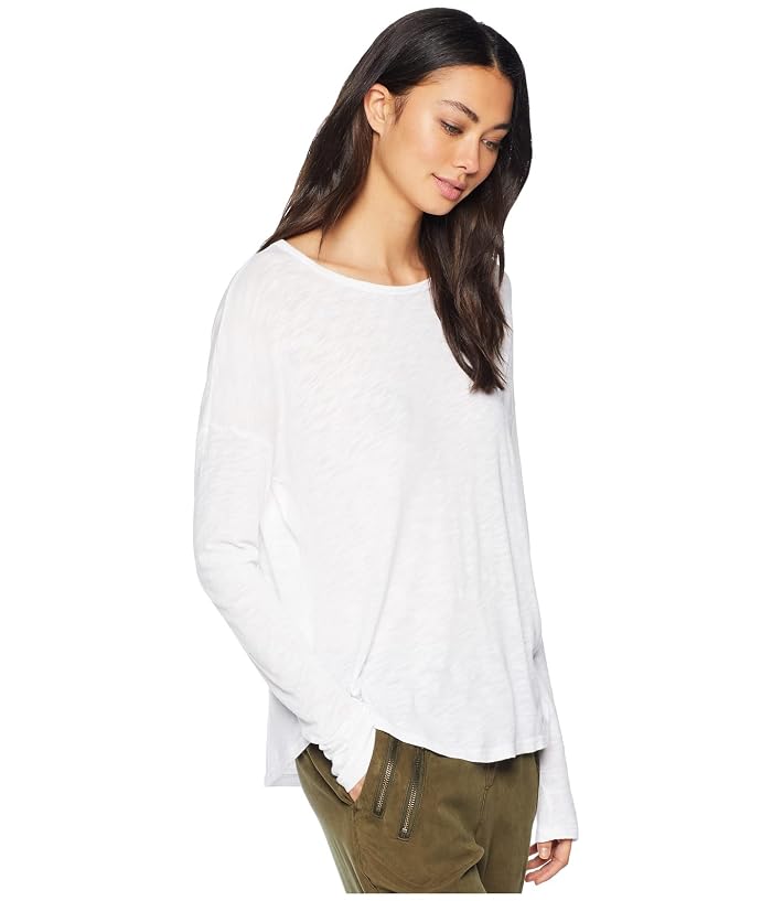 Splendid Zander Long Sleeve Cotton Modal Slub Easy Crew Tee - Image 4