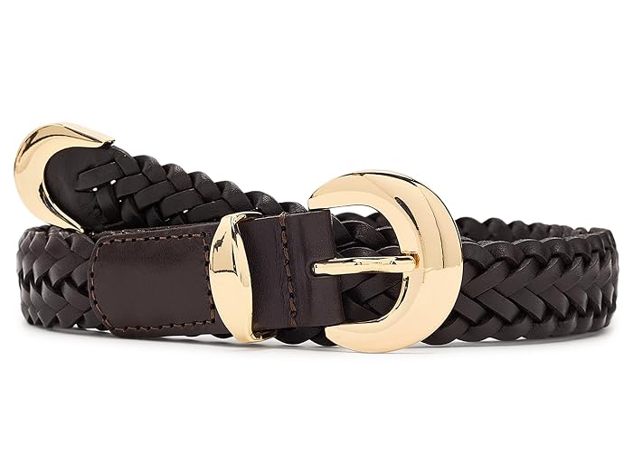Madewell Domed-Buckle Wide Belt in Woven Leather