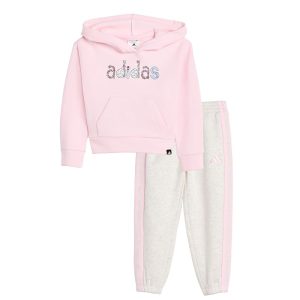 adidas Kids Graphic Hooded Pullover Heather Pant Set (toddler/Little Kid)