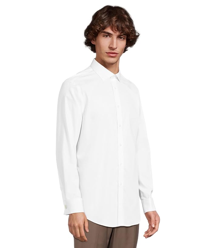 Calvin Klein Dress Shirt Regular Fit Non Iron Herringbone French Cuff - Image 2
