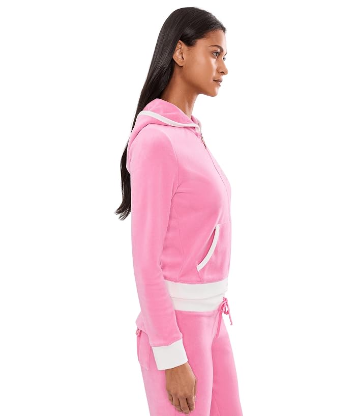 Juicy Couture Heritage Rib Trim Kangaroo Pocket Track Jacket - Image 3