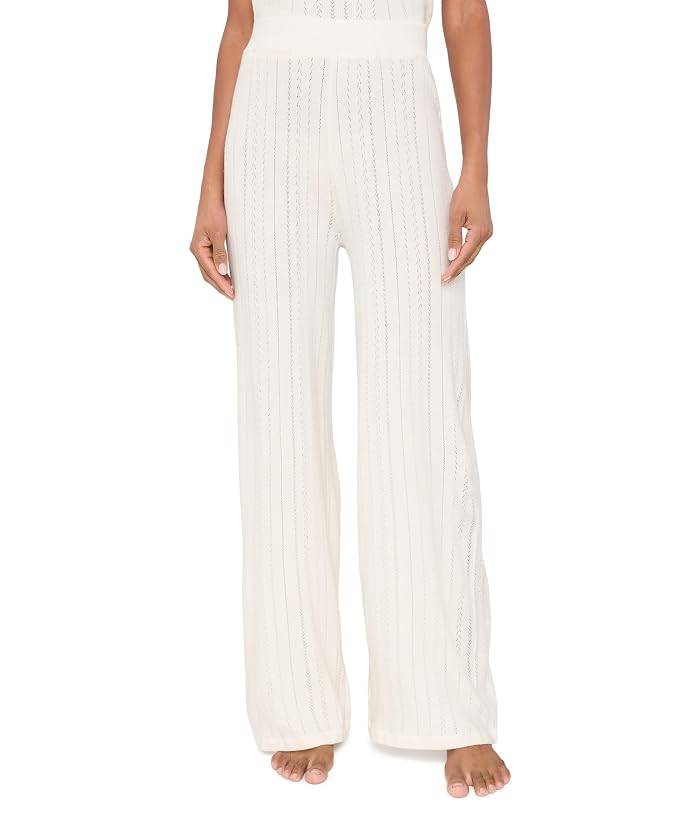 Eberjey Pointelle Sweater Straight Leg Pants