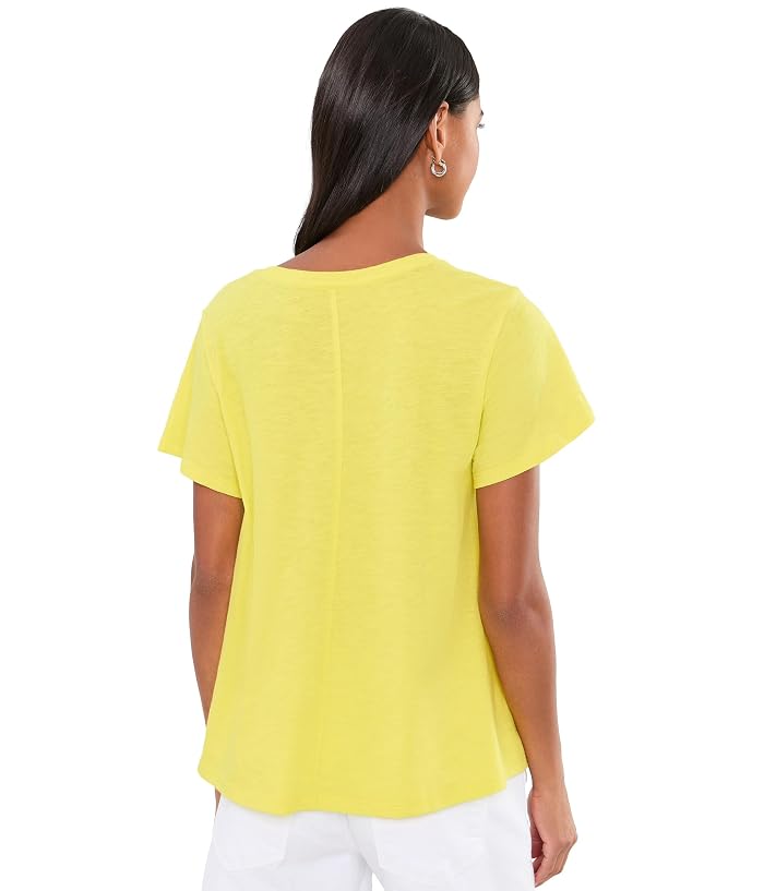 Eileen Fisher Organic Cotton Slubby Jersey Crew Neck Top - Image 4