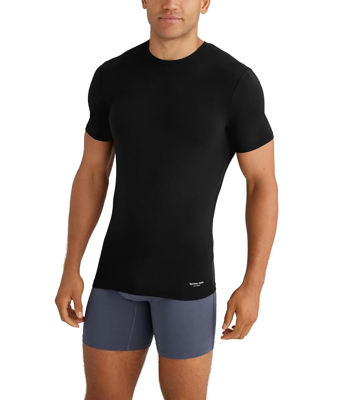 Tommy John Second Skin Modal Crewneck Stay Tucked Undershirt 3-Pack - Image 2