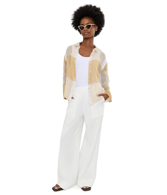 Elliott Lauren Sandcastle - Mesh Long Sleeve Easy Button-Up Shirt - Image 2