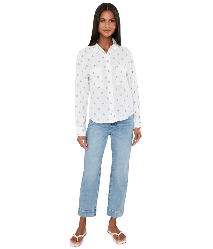 Liverpool Los Angeles Long Sleeve Button Front Shirt with High Low Hem - Image 2