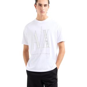 Armani Exchange Black/Gold Icon Logo Tee