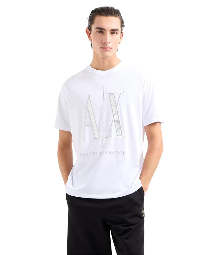 Armani Exchange Black/Gold Icon Logo Tee