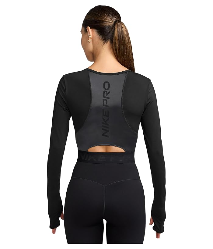 Nike Pro Dri-FIT Cropped Long-Sleeve Top - Image 2