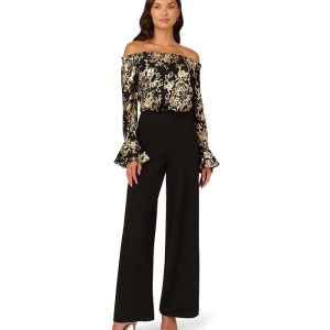 Adrianna Papell Lace and Crepe Jumpsuit