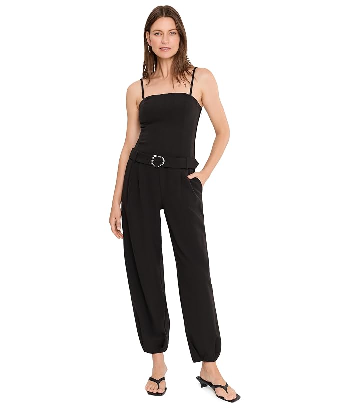Avec Les Filles Sleeveless Belted Jumpsuit